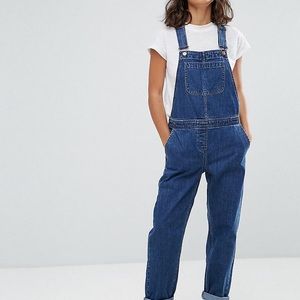 ASOS DESIGN Denim Overall in Stonewash Blue